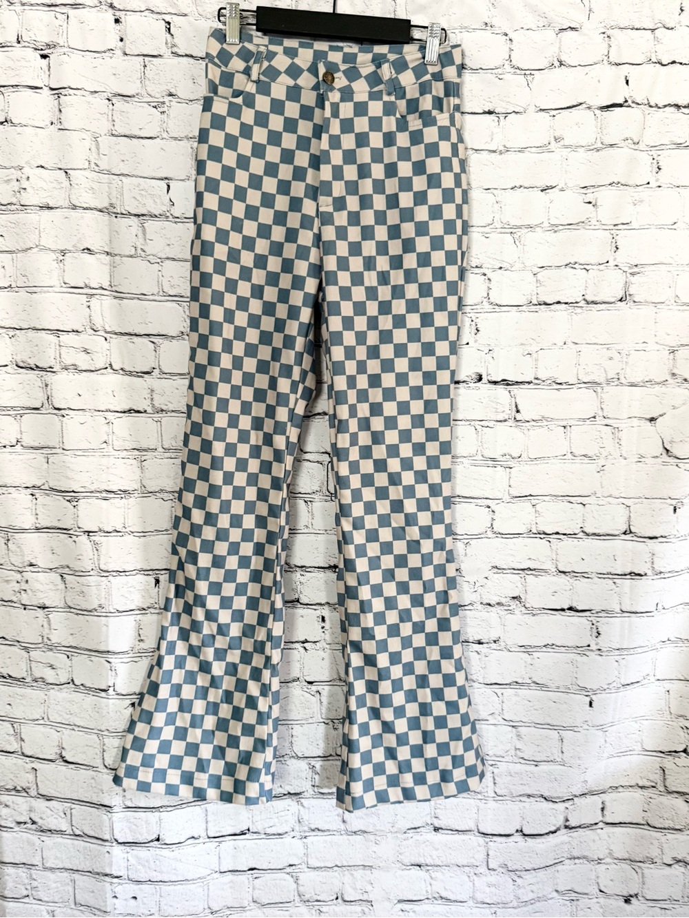 SHEIN. Checkered flare pants. Size S